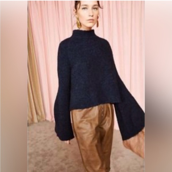 Ulla Johnson Sweaters - Ulla Johnson Amina Mock Neck Bell Sleeve Sweater S